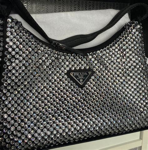 prada glitter tas|prada satin bag.